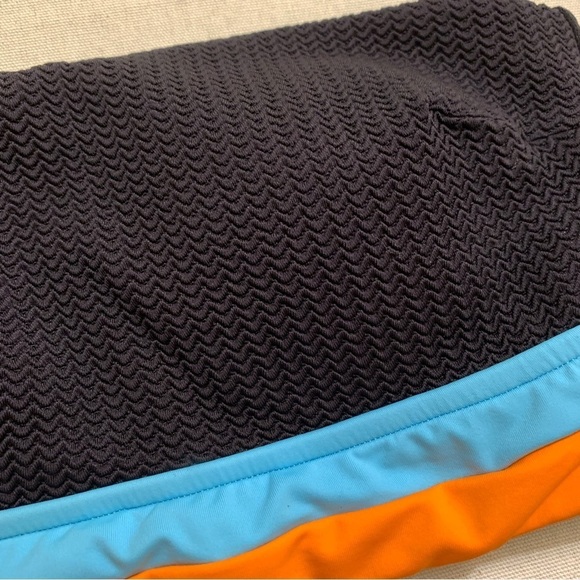 SEAFOLLY Slice of Splice One Shoulder Bikini Top & Bottom sz.10 MEDIUM Black-NWT - Picture 8 of 11